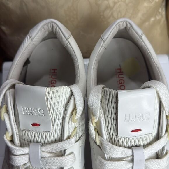 (S5) Hugo Hugo Boss Baskets Futurism In White, leather sneakers size 41/10 - Picture 2 of 13